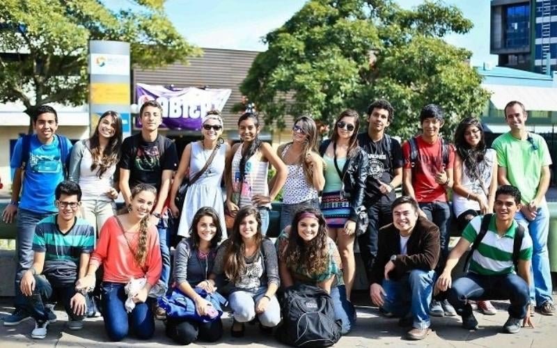 an English teacher in Costa Rica and her TEFL students