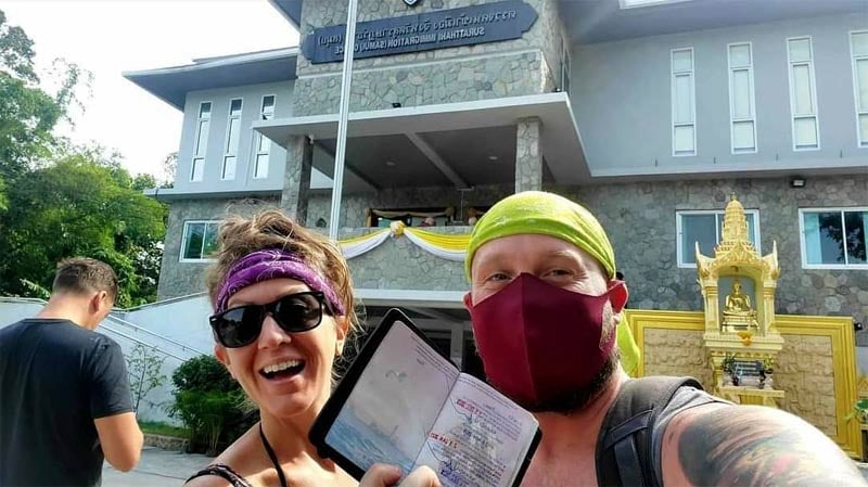 an English teacher in Thailand with his visa