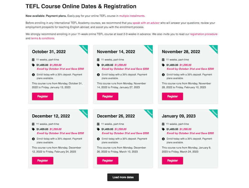 How to enroll for your online TEFL Course