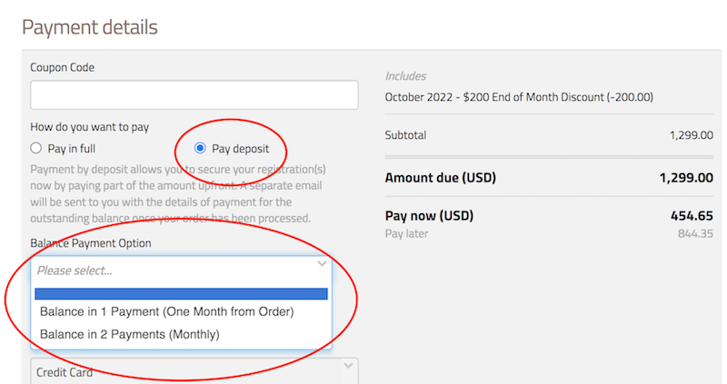TEFL Course Enrollment - Payment Plan