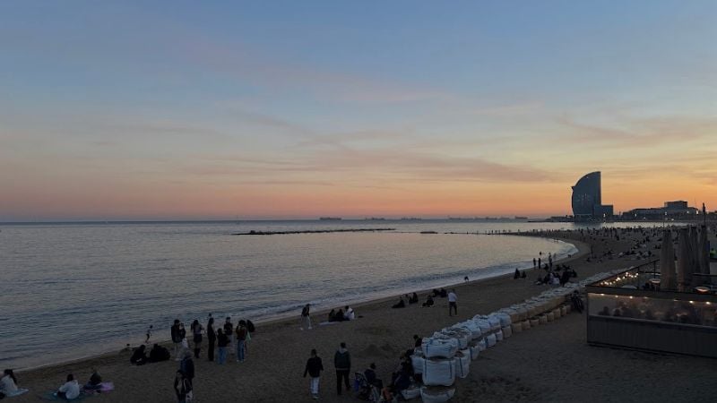 Sunset at Barceloneta